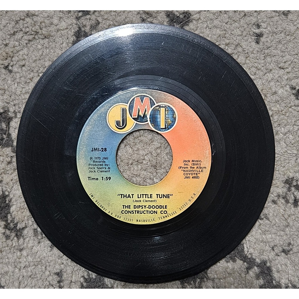 The Dipsy Doodle Construction Company 45 RPM Vinyl Record JMT Records Untested - Picture 2 of 2